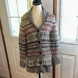 Woolrich FairIsle Patterned Wool Blend Cardigan